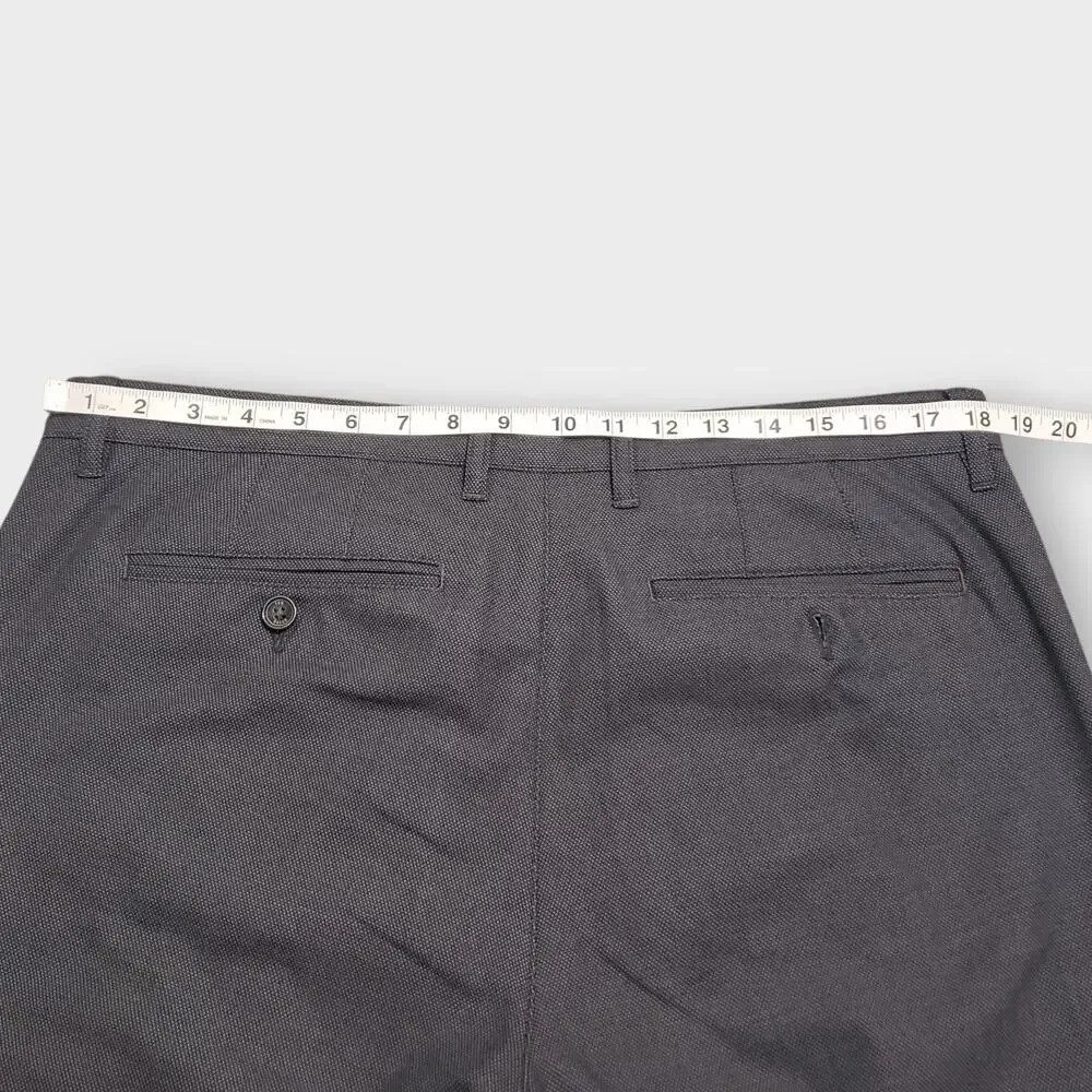 Ted Baker Mens Penguin Dress Pant Navy Blue Dot Texture Sz 36R 32